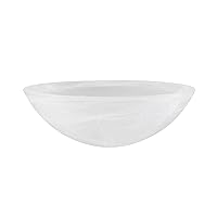 Aspen Creative 23514-11, Alabaster Replacement Glass Shade for Medium Base Socket Torchiere Lamp, Swag Lamp, Pendant and Island Fixture. 9-7/8