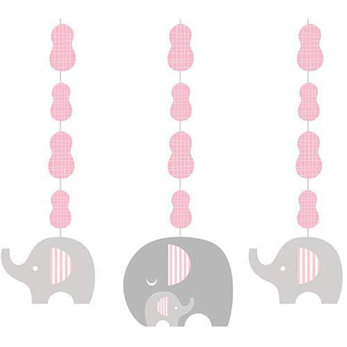 Creative Converting 317224, Peanut Elephant String Hanging Decorations, 3 Ct, 36