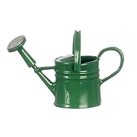 Melody Jane Dolls Houses Dollhouse Green Watering Can Metal Miniature 1:12 Scale Garden Accessory
