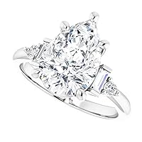 Moissanite Engagement Ring, 3ct Pear-Cut Stone, Split Shank Design, Claw Prong Setting, Wedding Gift