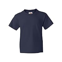 Fruit of the Loom - 5.6 oz Cotton Youth T-shirt, Navy, XL