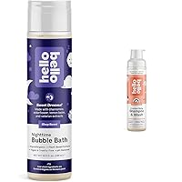 Hello Bello Nighttime Bubble Bath & Extra Gentle Shampoo & Body Wash Bundle - Gentle Plant-Based Formulas for Babies and Kids - 10 fl oz Each
