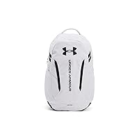 Under Armour Unisex Hustle 6.0 Backpack, (100) White/White/Black, One Size Fits Most