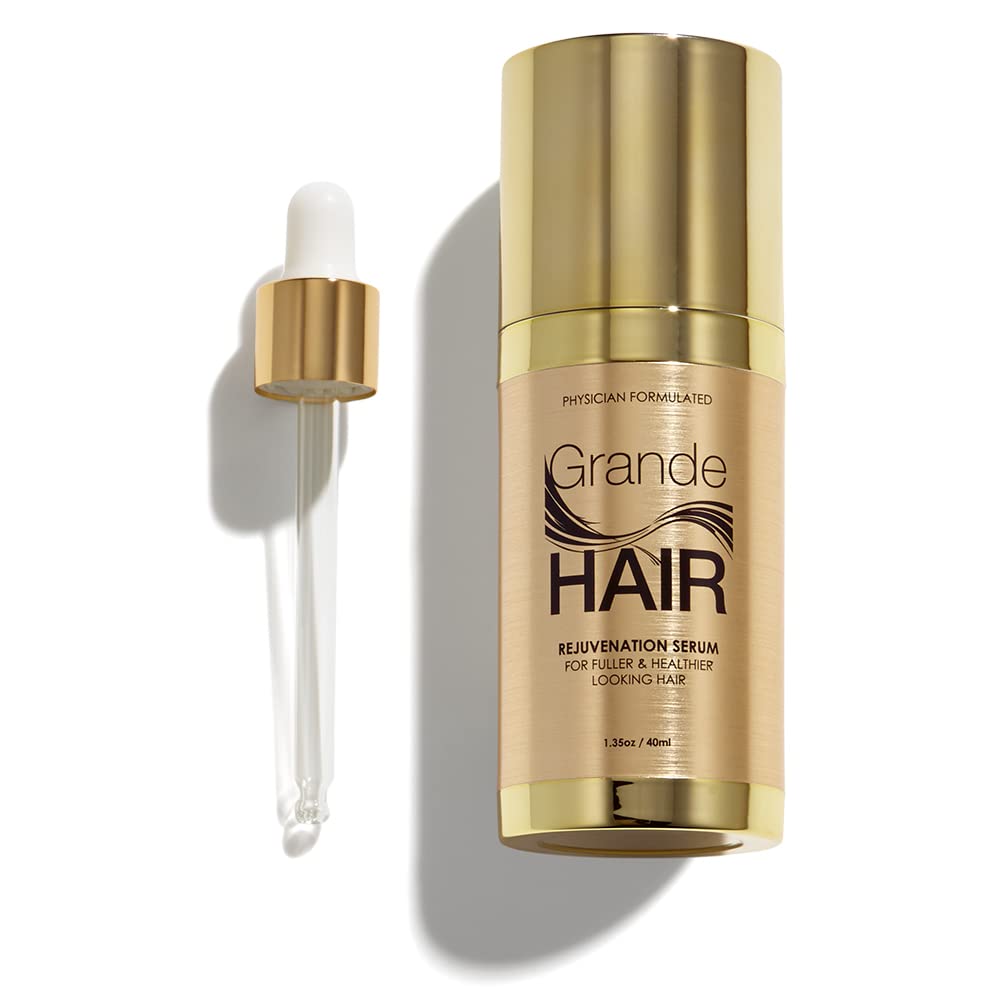 Grande Cosmetics GrandeHAIR Hair Enhancing Serum for Men and Women, Promotes Thickness in Thinning Hair, Safe for Color Treated Hair