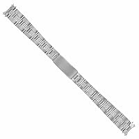 Ewatchparts 13MM STAINLESS STEEL DIAMOND CENTER OYSTER WATCH BAND COMPATIBLE WITH ROLEX 26MM DJ 1.50CT