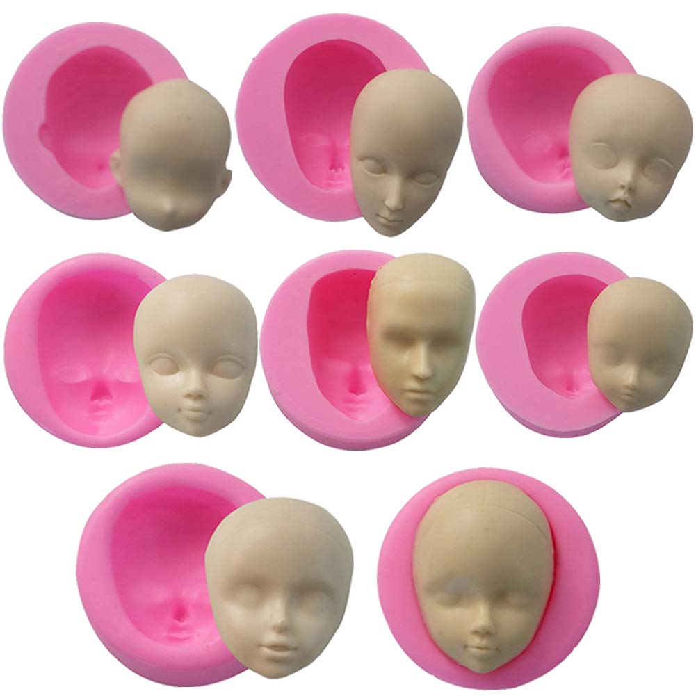 Mua 3D Doll Head Baby Face Silicone Cake Molds Model Handmade Soap ...