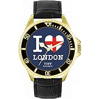 I Love London Navy Mens Wrist Watch 42mm Case Custom Design