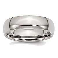 Titanium 6mm Polished Band Ring