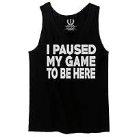 0564. I Paused My Video Game to Be Here Funny Gamer Humor Cool Men's Tank Top