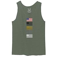 Flag USA American Patriotic Style 4th of July Memorial National Military Men's Tank Top