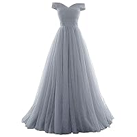 Women's A-Line Tulle Prom Formal Evening Homecoming Dress Ball Gown