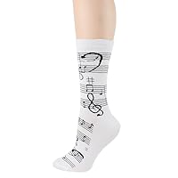 Foot Traffic Novelty Socks, Cute Music-Themed Socks that Rock, Sizes 4–10