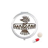 Mexico Totems Bald Eagle Ancient Civilization Pill Case Pocket Medicine Storage Box Container Dispenser