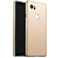 Compatible with Google Pixel 2 XL Case PC Hard Back Cover Phone Protective Shell Protection Non-Slip Scratchproof Protective case Pixel 2XL (Gold)