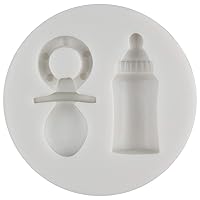 Sugarcraft Baby Feeding Bottle and Pacifier Candy Silicone Mold for Cake Cupcake Decorating, Crafting, Polymer Clay, Resin