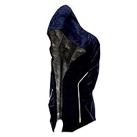 Zip Up Jacket,Winter Men's Fleece Printed Plus Size Jackets Thickened Trendy Long Sleeve Top Casual Fashion Hooded Coats