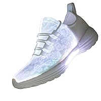 Fiber Optic LED Light Up Shoes for Women Men USB Charging Flashing Luminous Fashion Sneakers for Festivals Party