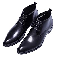 Men's Lace Up Classic Oxford Pointed Toe Dress Ankle Chukka Boots