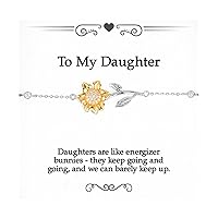 Daughters are like energizer bunnies. they keep going,. Sunflower Bracelet, Daughter Present From Dad, Nice Jewelry For Daughter, Unique daughter gifts, Daughter gifts, Unique gifts for daughter,