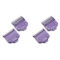 Andis 01900 Master Magnetic Comb Set – Made Up of Polymer Material, Includes Long-Lasting Magnet Infused with Nano Silver Technology – Fits Series MBA, MC-2, ML - 2 Pieces, Purple (Pack of 2)