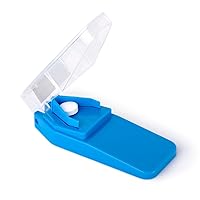 Ezy Dose Pill Cutter and Splitter, Cuts Pills, Vitamins, Tablets, Stainless Steel Blade, Travel Sized, Colors May Vary