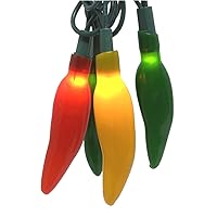 612 Vermont 35 Count Chili Pepper String Light, Indoor/Outdoor Use, Connect up to 13 Sets End to End, 11.8 Foot Lighted Length, 12.4 Foot Total Length (Red/Green/Yellow)