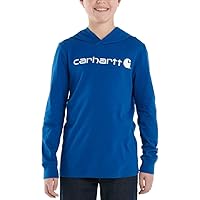 Boys' Long-Sleeve Hooded Graphic T-Shirt