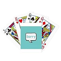 Daily Language Chat Sorry Apologize Poker Playing Magic Card Fun Board Game