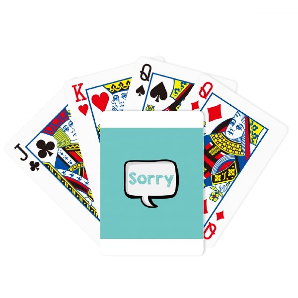Comp. Daily Language Chat Sorry Apologize Poker Playing Magic Card Fun Board Game