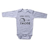 Baby Girl Taco Onesie/Sorry Boys I Like Tacos/Funny Girls Bodysuit