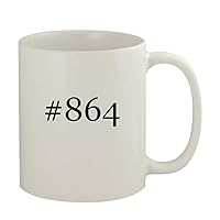 #864-11oz Ceramic White Coffee Mug, White
