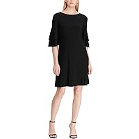 Ralph Lauren Womens Solid Sheath Dress, Black, 4