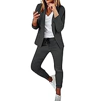 Business Outfits for Women Two Piece Work Office Suits Blazers and Pants 2 Piece Sets Long Sleeve Casual Elegant Suit Set