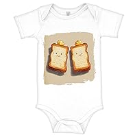 French Toast Design Baby Jersey Bodysuit - Cute Couple Baby Bodysuit - Themed Baby One-Piece