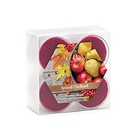 Scented Tealights Handcrafted Beeswax Blend 4-Hour Tealight Candles, 8-Count, Spiced Orchard