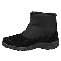 Propet Womens Hedy Round Toe Zippered Casual Boots Ankle - Black