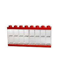 Lego Minifigure Display Case 16 Red, Large