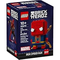LEGO Brick Headz Iron Spider-Man, TOY_BUILDING_BLOCK, 91 Pieces, Aged 120.0+