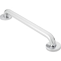 Moen Bathroom Safety 36-Inch Stainless Steel Shower Grab Bar with Concealed Screws, Shower Handles for Elderly, 8736