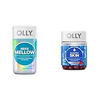 OLLY Miss Mellow Mood Support Capsules and Glowing Skin Plump Berry Gummies Bundle - 30 Count and 50 Count