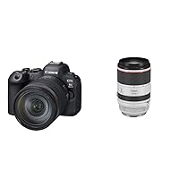 Canon EOS R6 Mark II RF24-105mm F4 L is USM KIT with RF 70-200mm F2.8 L is USM Lens, Telephoto Zoom Lens, 3792C002