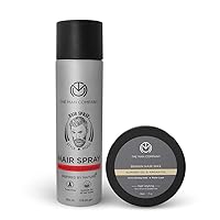 The Man Company Hair On Point Duo With Hair Wax & Hair Spray Hair Styling Strong Hold, Long Lasting Matte Look & Instant Grip Natural Shine, Non-Sticky, Ultra Hard (Grey) (1 g (Pack of 2))