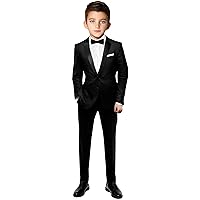 Black n Bianco Boys Slim Fit Tuxedo First Class Style Presented by Baby Muffin