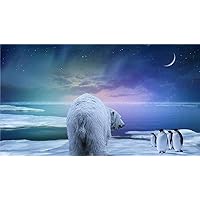 1000 Piece Large Jigsaw Puzzle - Polar Bear and Penguin - 1000 Piece Puzzles for Adults and Teens - Landscape Series