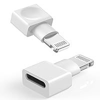 [Apple MFi Certified] iPhone Charger Extender Adapter, 2 Pack Lightning Male to Lightning Female Extender Adapter Dock for iPhone 14 13 12 11 Pro Max XS XR X 8 7 iPad, Support Charging and Data Sync