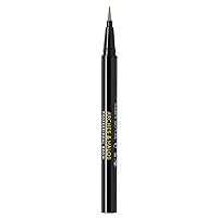 Fine Bristle Tip Pen - Creamy, Buildable Formula for Shaping and Defining Eyebrows - Waterproof, Long Lasting, 24 Hour Color - Precise Bristled Applicator Tip - Warm Brown - 0.02 oz