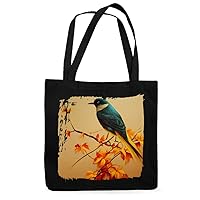 Bird Painting Canvas Tote Bag - Cool Tote Bag - Sweet Bird Shopping Bag