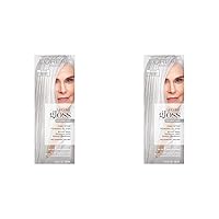 Le Color Gloss One Step Toning Gloss, In-Shower Hair Toner with Deep Conditioning Treatment Formula for Gray Hair, Silver White, 1 Kit (Pack of 2)