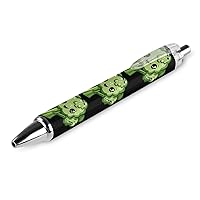 Cute Broccoli Retractable Ballpoint Pen 0.5mm Ball Pens Smooth Writing with Comfortable Grip Office Supplies for Men Women