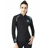 Wetsuit Top Men&Women 1.5mm/3mm Neoprene Wetsuits Jacket,Front Zipper Long Sleeves Diving Suit for Swimming,Snorkeling,Scuba Diving,Surfing